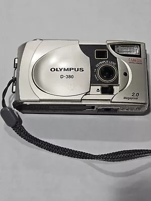 Olympus CAMEDIA D-380 2.0MP Digital Camera - Silver TESTED Works W/ Bag Manual • $32.95