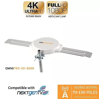 $50 • Buy Refurbished LAVA HD-8008, TV Antenna, Outdoor Or Attic - UHF/VHF/FM/SDTV/HDTV/4K