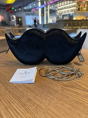 Rare Kate Spade New York Make Magic Moustache Clutch Bag Crossbody • $399