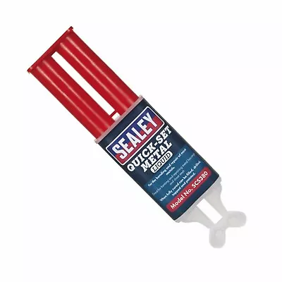 Sealey SCS380 25ml Quick Set Liquid Metal Repair Syringe. Repairing Bond Glue • £6.55