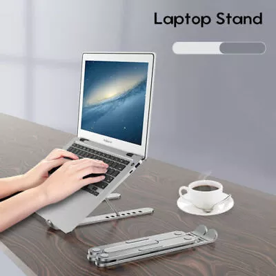 Mini PORTABLE ADJUSTABLE LAPTOP STAND TABLET HOLDER Foldable NOTEBOOK MAC BOOK • £12.99