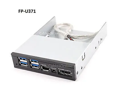 $36.99 • Buy 3.5  Front Panel 4Port USB 3.0/ FireWire 4-Pin & 6-Pin/ ESATAp Port Internal Hub