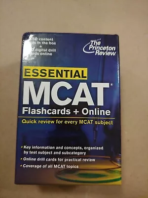 Essential MCAT: Flashcards + Online: Quick Review For Every MCAT Subject Boxed • $19.99