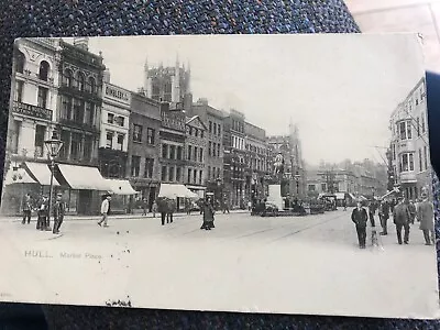 Market Place In Hull East Riding Yorkshire.RPPC 1904 • £2.99