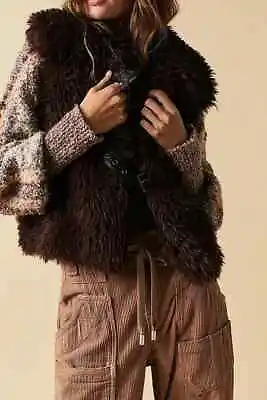 FREE PEOPLE 'Paddington' Faux Fur Vest/Gilet MEDIUM (UK 12-14) - RRP £118 - NEW • £52.34