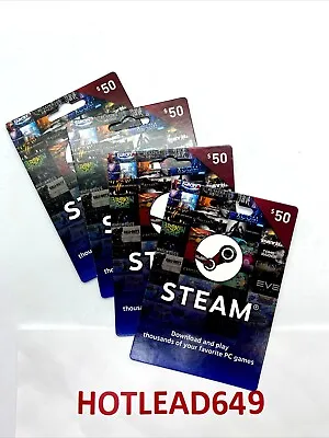 $50 Steam Valve Gift Cards (4) Total 200$$ USD • $299.99