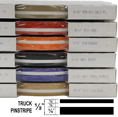 Truck Car PinStripe 1/2  (8/16 ) X 150' Roll Accent Pinstripe Stripe  • $26.50