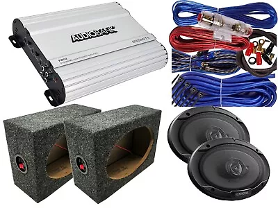 $169.99 • Buy 2x Kenwood KFC-6966S 400W Speakers+ 800W Amplifier + 2x 6x9  Speaker Box + Kit