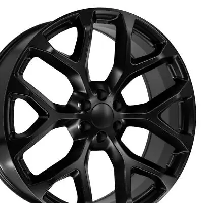 Set (4) 26 Inch Satin Black Snowflake 5904 Rims Fits Silverado Tahoe Suburban • $1224