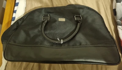 £30 • Buy Men’s Black HUGO BOSS Parfums Duffle/Weekend Travel Bag LEATHER BLACK RARE 