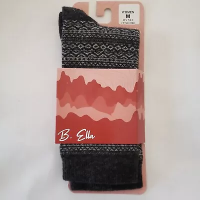 B.Ella 52% Cashmere Wren Warm Socks Charcoal Grey Luxury Women's 7-9.5 M • $40