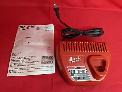 New Milwaukee M12 Lithium Ion 12 Volt Battery Charger 48-59-2401 • $14.21