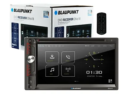 Blaupunkt Ohio18 2-Din Car Stereo In-Dash 6.9  Touchscreen AM/ FM DVD MirrorLink • $124.99