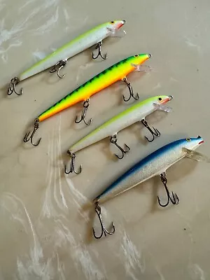 Rapala Floating Balsa Wood Minnow Crankbait Fishing Lure Lot Of 3 In Box • $5