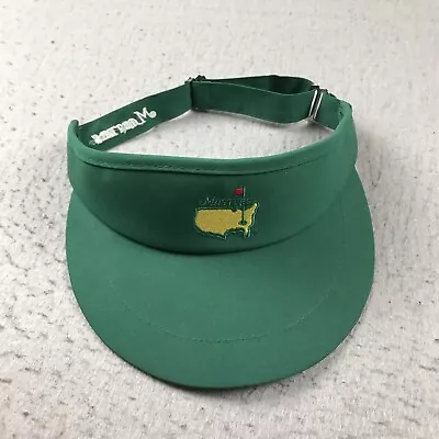 Masters Visor Cap Adult One Size Green Adjustable Strap Golf Hat • $45.34