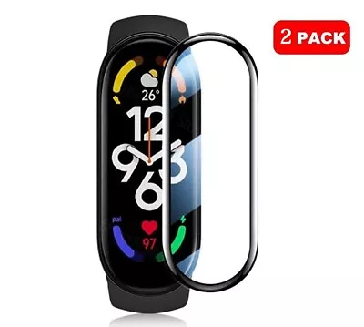 2 X For Xiaomi Mi Band 8 Mi Band 3D Black Edge Curved Film Screen Protector • £4.90