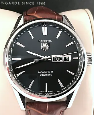 2019 Tag Heuer Carrera Calibre 5 Mens Watch Automatic Day Date Model WAR201A-1 • $1659