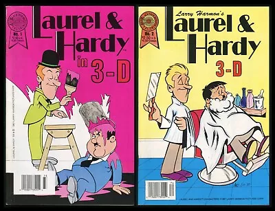 Laurel And Hardy In 3-D Comic Set 1-2 Lot + Glasses Blackthorne Third Dimension • £32.14