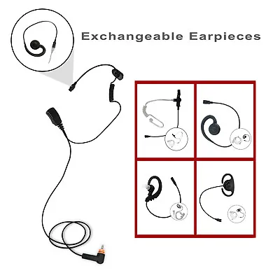 Interchangeable Quick Connect PTT Earpiece Set For Motorola Radios SL300 SL7550 • $16.99