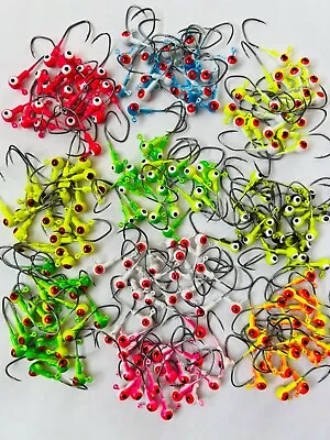 1/32 1/16 1/8oz Crappie Jig Heads Fishing Sickle Hooks Crappie-Panfish-Trout🌟 • $14.99