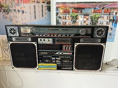 VTG 80’s LASONIC TRC-935 BOOMBOX Portable Stereo Radio Cassette Ghetto Blaster • $400