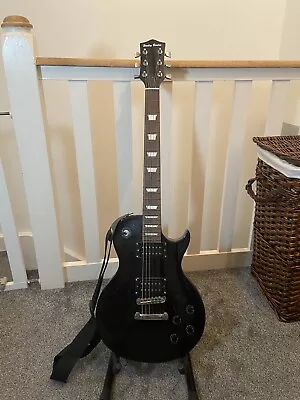 £95 • Buy Harley Benton Electric Guitar Black With Strap And Soft Case Les Paul Shape