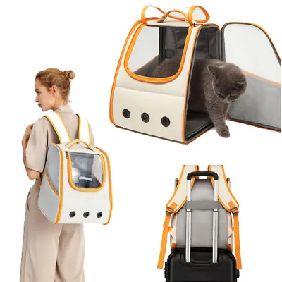 £14.99 • Buy Pet Carrier Travel Bag Cat Puppy Small Dog Crate Carry Expandable Backpack 