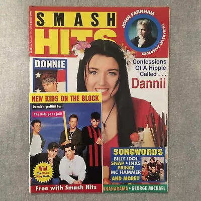 Smash Hits Magazine ~ 3 October 1990 ~ Dannii Kylie Minogue MC Hammer New Kids • $24.99