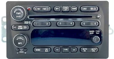 2005-2009 GMC Envoy Base Radio W/ AM FM 6 Disc CD ID UC6 15234935 OEM • $142.66