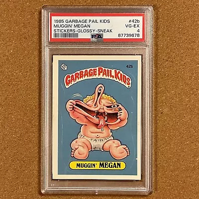 🤪 MUGGIN MEGAN 1985 GARBAGE PAIL KIDS STICKERS 42b SERIES 2 GLOSSY PSA 4 VG-EX • $24.95