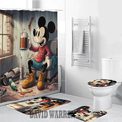 Mickey Mouse 2 Shower Curtain Sets Bathroom Sets • $24.99