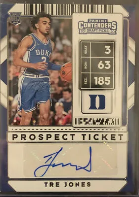 Tre Jones Duke Basketball Panini Autograph Rookie Card Auto NBA Mike Krzyzewski • $18.99