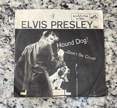 Elvis Presley 1956 Don't Be Cruel/Hound Dog Picture Sleeve With 45 - 1956 Tested • $34.99