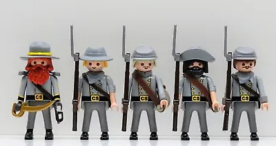 5 Southerner B Playmobil Officer Soldier Vs Yankee Bag Acw Custom RAR • $155.71