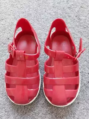 Girls Dark Red *igor* Jelly/plastic Sandals Toddler/kids Size 7  Eur 25 • £5.99