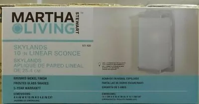 Martha Stewart Living Skylands 10-in Linear Sconce  NEW  FREE SHIPPING • $18.99