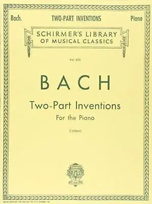 J.S. Bach Fifteen Two-Part Inventions (Czerny) Pf: 15 Two-Part Inventions (Czern • £6.50