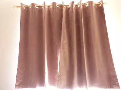 Laurence Llewelyn Bowen Montrose Pink Eyelet Blackout Thermal Curtains 46x54ins • £14.99