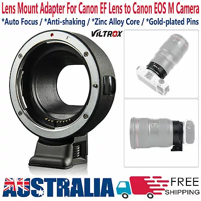 Viltrox EF-EOS M Lens Mount Adapter For Canon EF EF-S To Canon EOS M50 M5 6 3 10 • $54.99