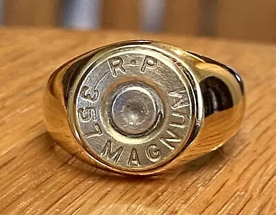 Remington 357 Magnum Brass Bullet Casing Ring Size 6 • $18.99