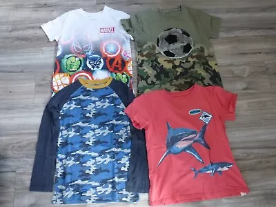 £4 • Buy Kids, Boys, T-Shirt Bundle(x4), NEXT,Fat Face, Marvel - Age 10-11