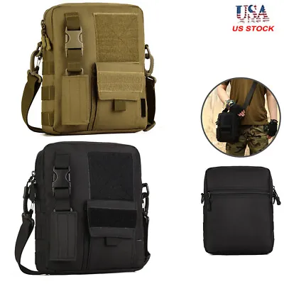 Mens Messenger Shoulder Bag Tactical Sling Bag Military Molle Crossbody Pack • $17.95