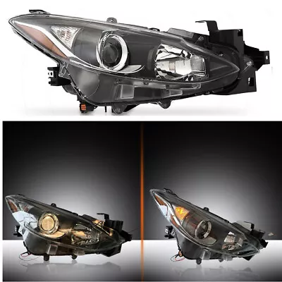 For 2014 2016 Mazda 3 Projector Black OEM Halogen Headlights Assembly With Bulbs • $79.99