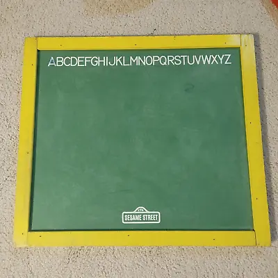 Vintage SESAME STREET Chalkboard /Dry Erase Board Wood Frame 17½ X15½  Excellent • $24.99