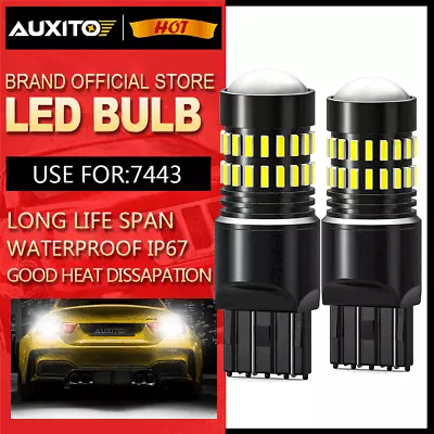 2x 7443 7440 T20 White LED Back Up Reverse Parking Light Bulb For Honda Accord • $12.59