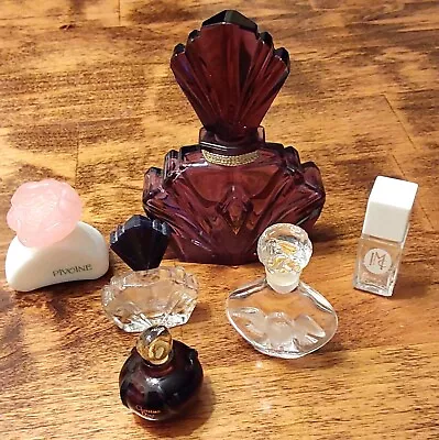 Lot Of 6 Vtg  Empty Perfume Bottles - 1 At 4.5  Tall All Others Less Than 3  • $10.99