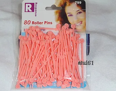 80 Thin Plastic Colours Hair Roller Pins For Rollers Styling Curling Tools NEW • £3.69