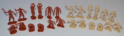 Vintage Marx Prehistoric Cavemen Figures Lot Of 24 Brown Tan • $45