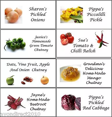 £3.60 • Buy Small Personalised Pickle / Chutney / Relish Jar/pot Preserve Labels