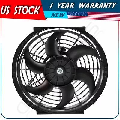 Radiator Condenser Cooling Fan Assembly Universal 10  12V Electric Black • $24.39